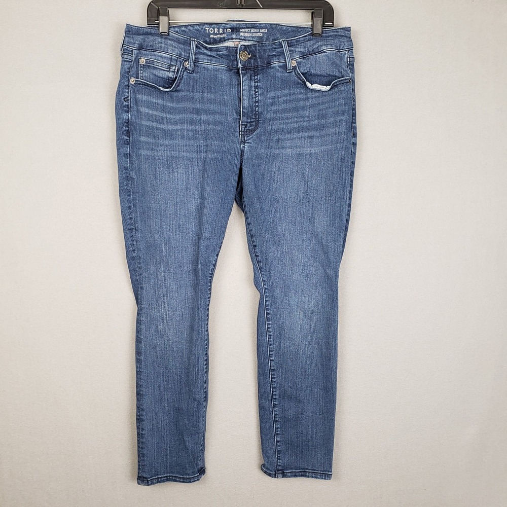 Torrid Size 14R Perfect Skinny Ankle Jeans Premium Stretch Denim Casual Normcore